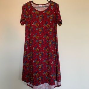 High low floral fall cotton dress